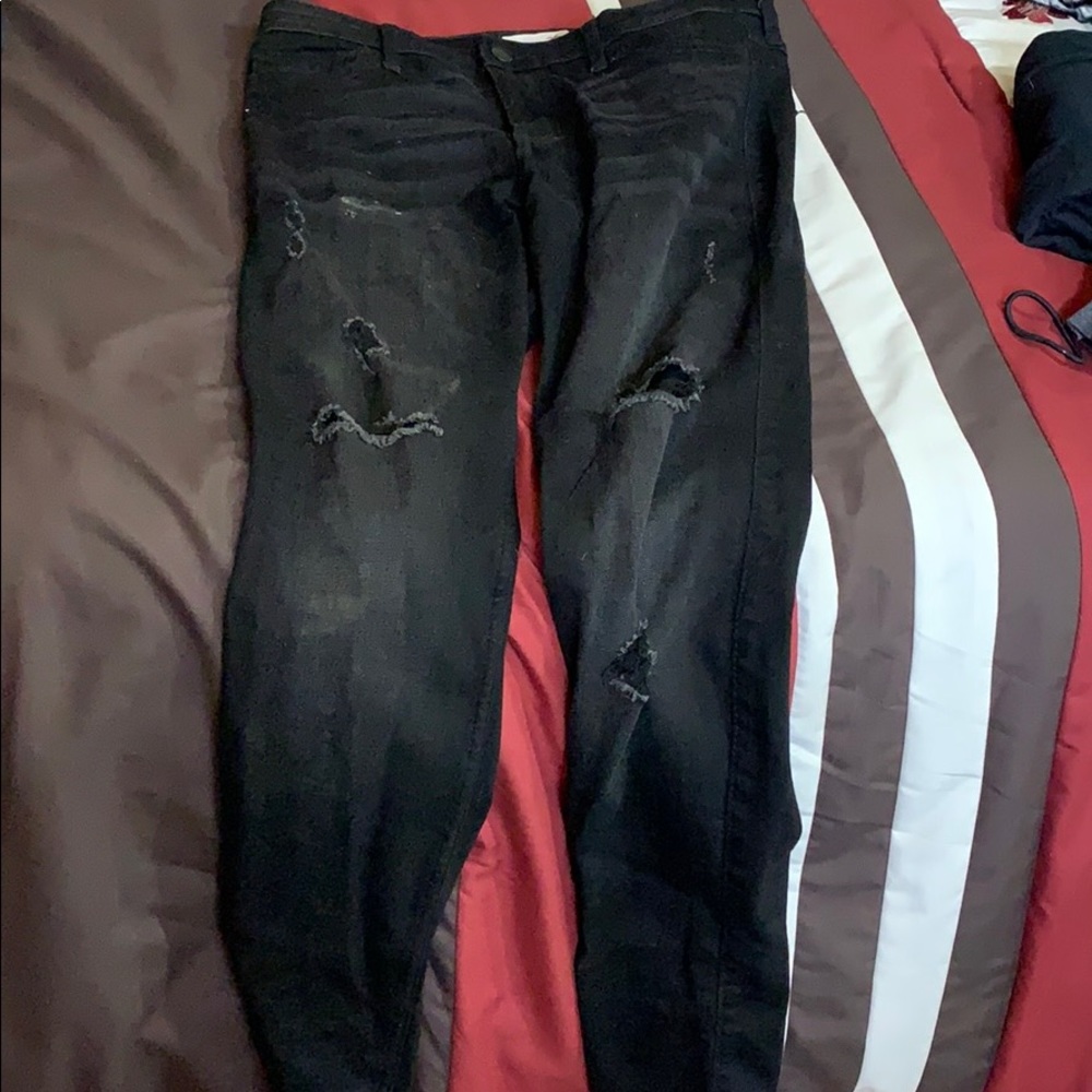 High rise black jeans